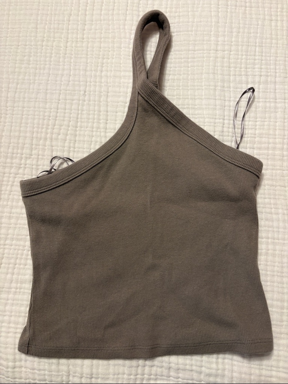 Abercrombie and Fitch Soft AF
Ribbed Crop Top - Grey